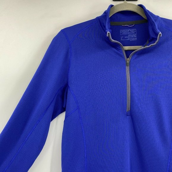 Patagonia Midweight Capilene Baselayer 1/2 Zip Pullover Shirt Blue Women's Small - Picture 2 of 10